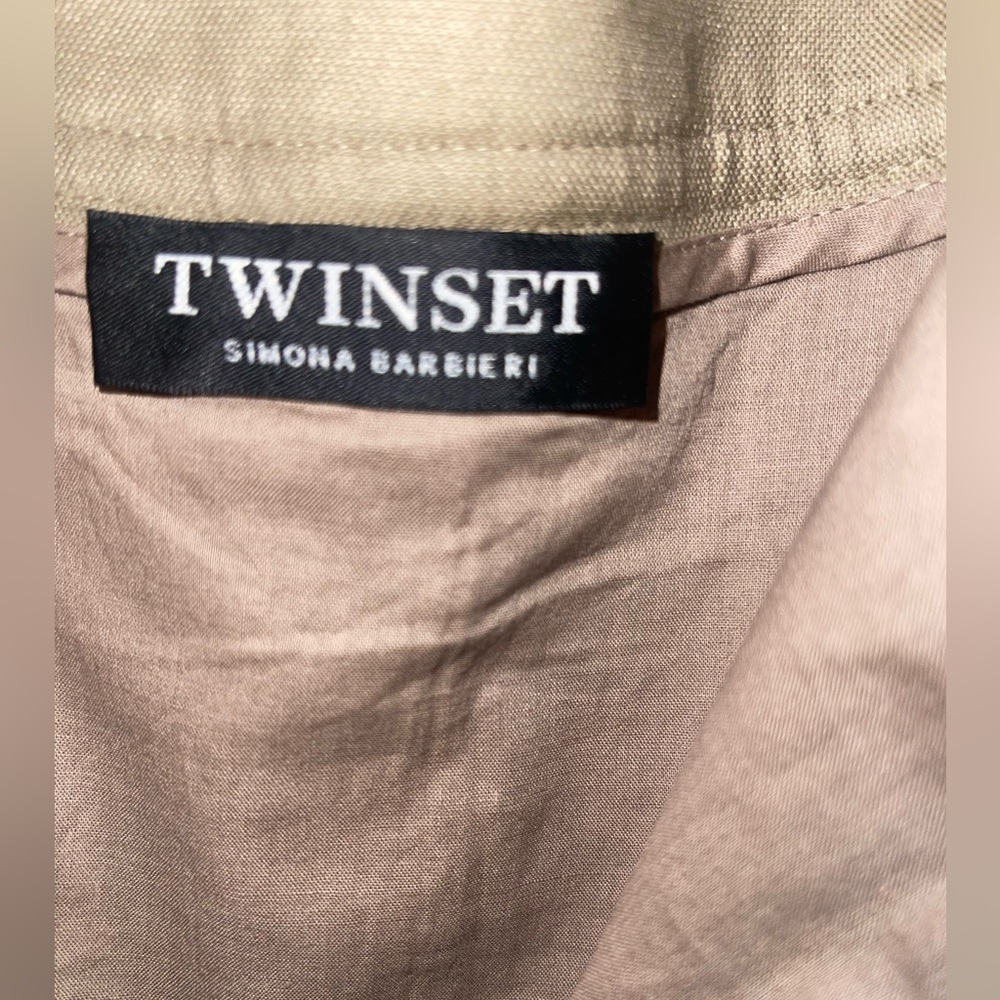 Twin-Set Tan Asymmetrical Skater Skirt - Picture 6 of 7